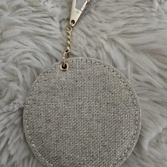 Dior Women's Mini Round Beige Double Mirror Keychain or Bag Charm Luxury NEW - Picture 7 of 8